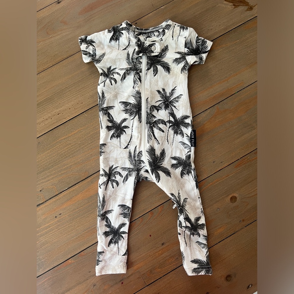 Little Bipsy x Baby Breeze Bamboo Zip One Piece - Sz 0-3m
